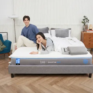 【Lunio】Quantum Max石墨烯雙人5尺獨立筒床+枕(全新升級 雙層設計 側邊強化 高衝擊耐壓)