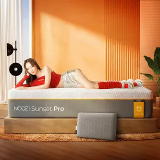 【Lunio】Nooz Sunset Pro雙人加大6尺乳膠床+枕(英國工藝舒緩腰酸 專為台灣人打造 亞馬遜銷售破十萬張)