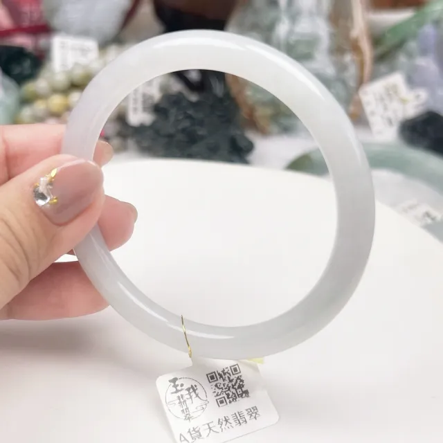 【玉我翡翠】翡翠手鐲 白月光細圓鐲 手圍18.1mm/附台證 M193051(天然緬甸A貨翡翠)
