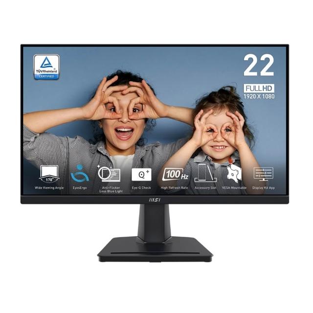 【MSI 微星】PRO MP225V 22型 100Hz 平面美型商用螢幕(TUV護眼認證/HDMI/1ms)