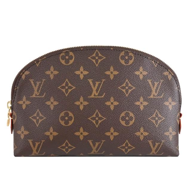 LV LOUIS VUITTON路易威登 M46579 MM Monogram 經典花紋化妝包 / 萬用包 咖