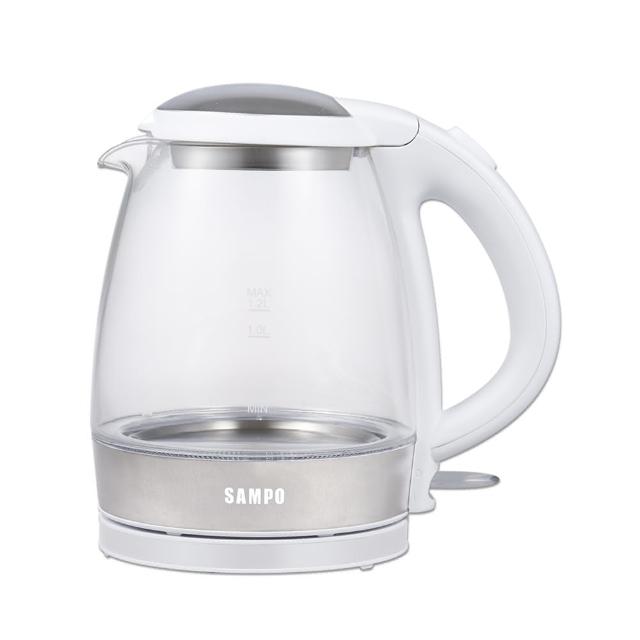 【SAMPO 聲寶】輕巧美型1.2L玻璃快煮壺(KP-CA12G)