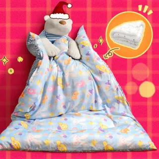 【Embrace 英柏絲】純天絲x荳荳絨 兒童保暖冬被4x5尺 台灣製  防蹣抗菌 冬被(含兩面用被套-多款任選)