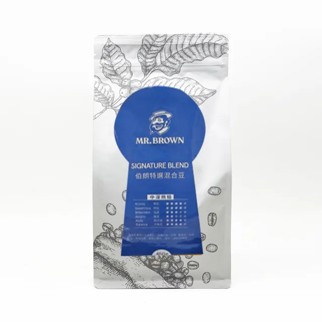 【MR.BROWN 伯朗】伯朗特選混合咖啡豆 450g (Signature Blend)