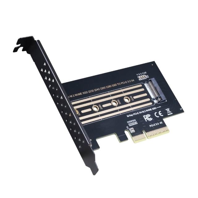 伽利略 PCI-E 5.0x4 M.2(NVMe) 1埠 SSD轉接卡 (M2PE54)