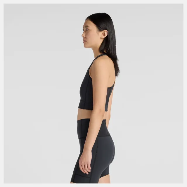 【NEW BALANCE】NB 背心 女 慢跑 訓練 短版 美規 黑 WT61P7F8BK (S2398)