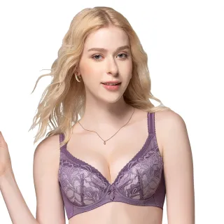 【Swear 思薇爾】Hold波Bra系列C-H罩背心型蕾絲包覆大罩女內衣(藤蘿紫)