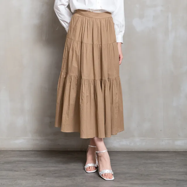 【perng yuh 芃諭名品】文藝敘事 棉質 蛋糕長裙(2026 SS Collection|5A春夏新品上市)