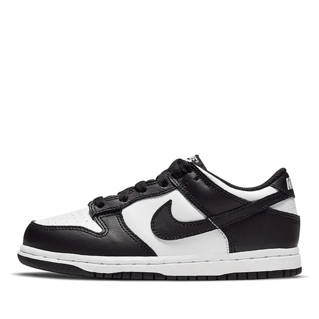 【NIKE 耐吉】休閒鞋 童鞋 中童 兒童 運動鞋 DUNK LOW PS 黑白 CW1588-100