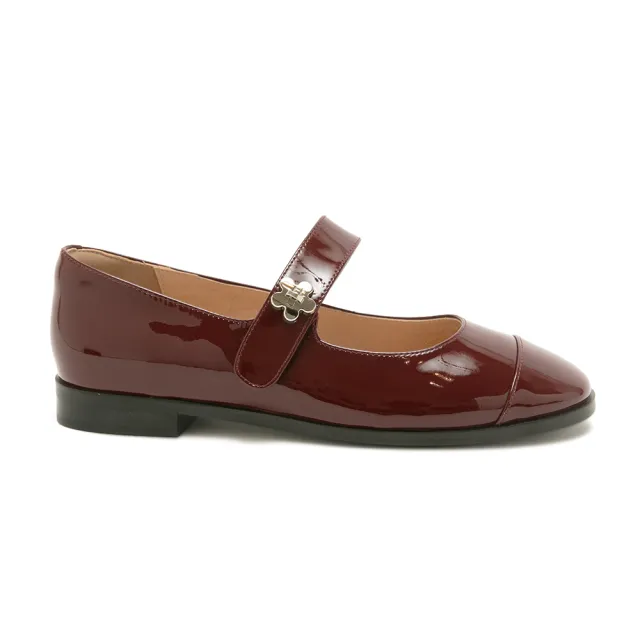 【Pineapple Outfitter】簡約百搭鏡面低跟瑪麗珍鞋DANTON(鏡紅色)