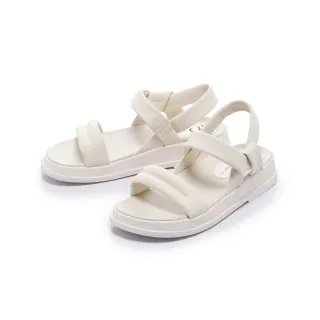 【FAIR LADY】軟實力 一字帶羊皮車縫繞踝厚底涼鞋(奶油/1B2681 女鞋)