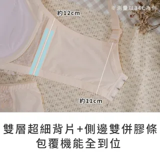 【玉如阿姨】半糖主義內衣。清新甜感集中托高 台灣製※0792月光藍 (A.B.C罩 軟鋼圈 集中 托高)