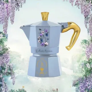 【Bialetti 比亞樂堤】經典摩卡壺MOKA-3杯份-NETFLIX柏捷頓聯名(義式濃縮/百年咖啡壺/原廠保固2年)
