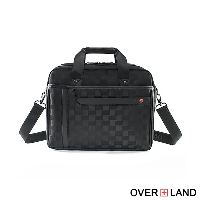 【OverLand】美式十字軍 - 格紋經典造型公事包/電腦包/手提包(5792)