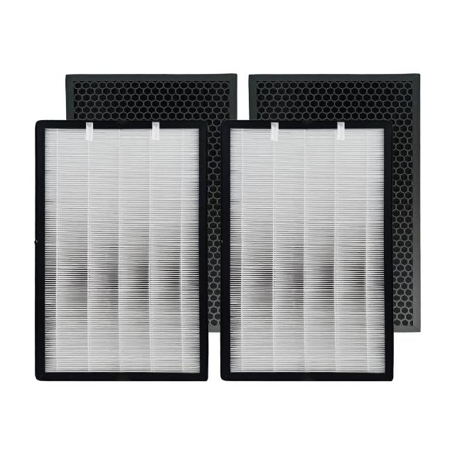 【RENZA】適用 G-Plus 拓勤 Pro 1000 雙側進風空氣清淨機(HEPA+活性碳濾網 濾芯 濾心)