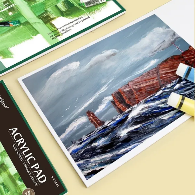 【Giscoo 聚思庫】丙烯油畫本 A4 壓克力畫本 畫布 畫紙 油畫用具 油畫練習 兒童節
