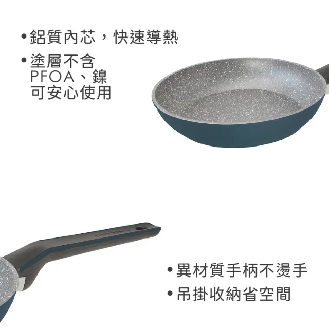 【PEDRINI】義大利 EvoTek不沾炒鍋 28cm / 中華炒鍋 不沾鍋 IH爐適用