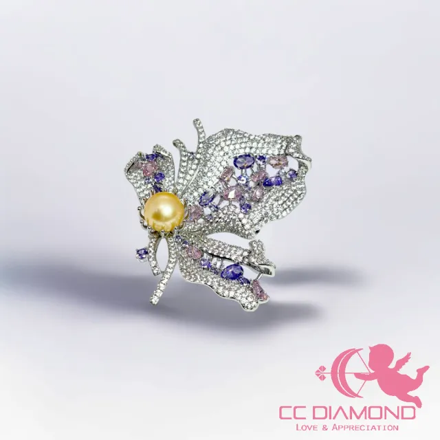 【CC Diamond】南洋大溪地金珍珠 胸針 2選1(9mm 10.5mm)