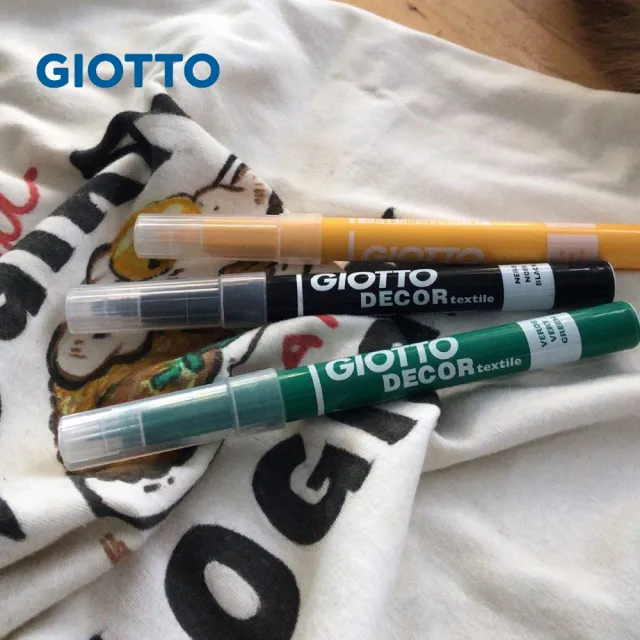 【義大利GIOTTO】衣物彩繪筆-6色(布料彩繪筆 繪布筆 特殊筆 手繪T恤 衣服彩繪 個性彩繪 卡片手作 DIY)
