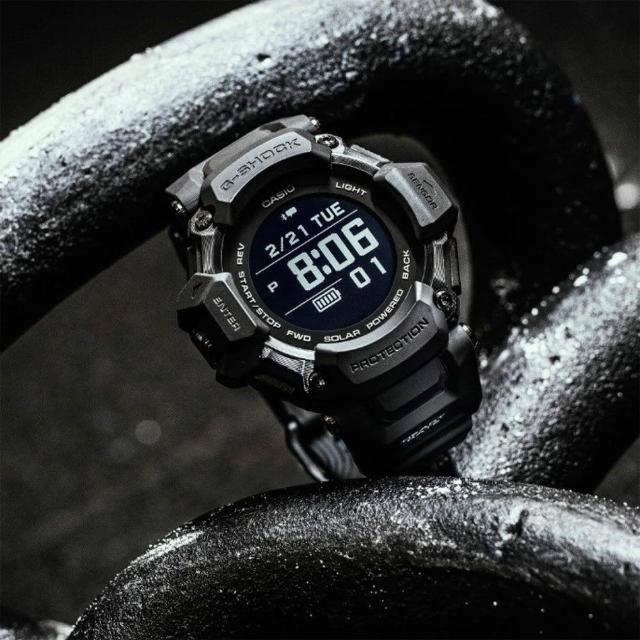 【CASIO 卡西歐】G-SHOCK 太陽能GPS心律運動錶 情人節 送禮(GBD-H2000-1B)
