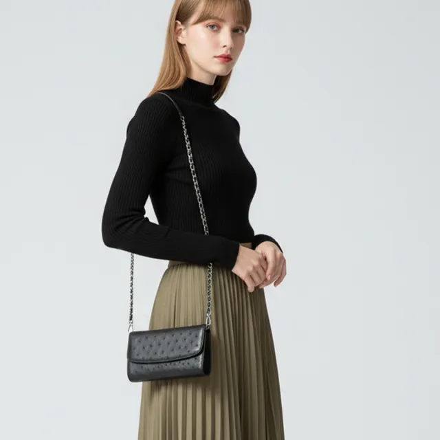 【M2nd】鴕鳥皮WOC長夾包(T40A)