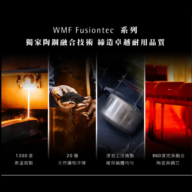 【WMF】德國製FUSIONTEC MINERAL 單手鍋 16CM 1.3L(玫瑰金色/陶晶鍋)