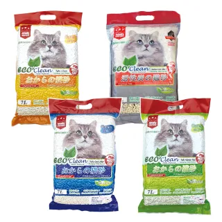 【ECO 艾可】豆腐貓砂7L-原味/綠茶/玉米/活性炭(環保貓砂)