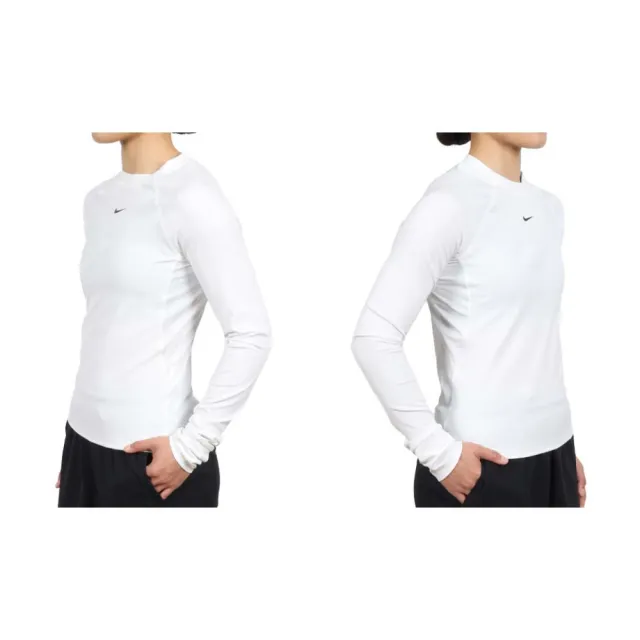 【NIKE 耐吉】女緊身圓領長袖T恤-DRI-FIT 休閒 上衣(FV7846-100)