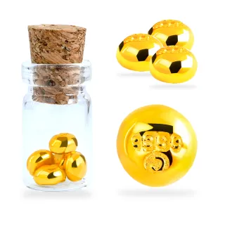 【福西珠寶】黃金金豆 小金豆 黃金小金豆子 0.15錢*3入組 (金重：0.45錢)