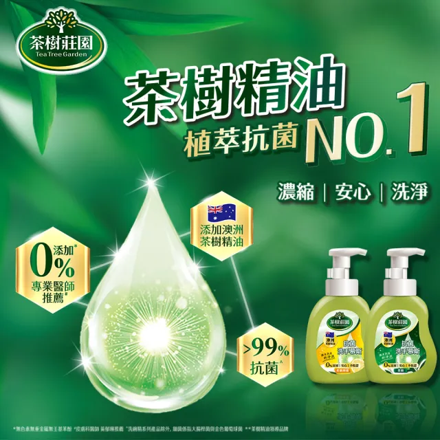 【茶樹莊園】茶樹抗菌洗手慕斯500gX6入(茶樹/茶樹檸檬 2款任選)