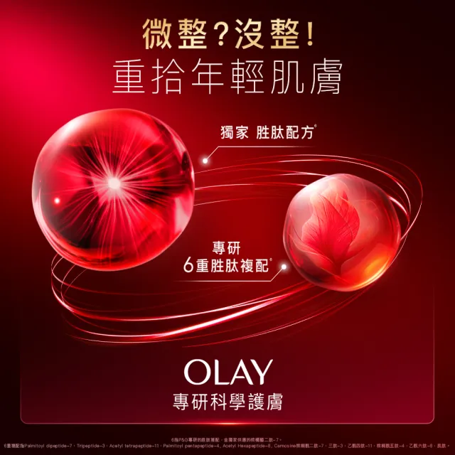 【OLAY 歐蕾】胜肽超紅瓶 緊緻精華30ml(快速提拉去紋 臉部保養★No.1抗老品牌)