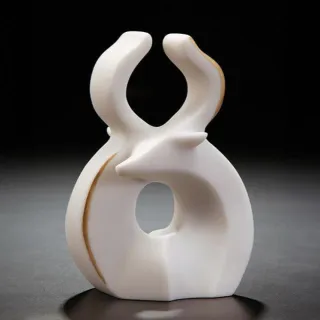 【Gallery Chuan 筌美術】福鹿萬代 Fortune _ 石雕(動物 鹿 送禮 限量)