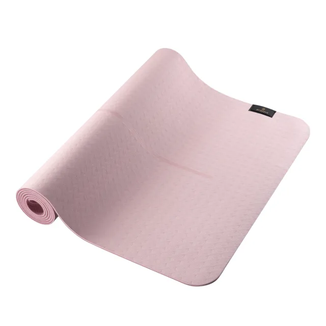 【BYZOOM FITNESS】TPE 止滑輕巧瑜珈墊 4mm(淺粉)