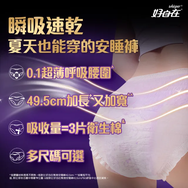 【好自在】*熊抱安睡褲/夜用衛生棉4片*2包 - 衛生棉褲 (M/L/XL 任選)-生活超市嚴選