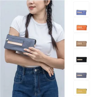 【satana】Soldier 多夾層拉鍊長夾 防盜 輕薄 6.7吋手機 8格夾層 台灣製 SOS1725 - 多色