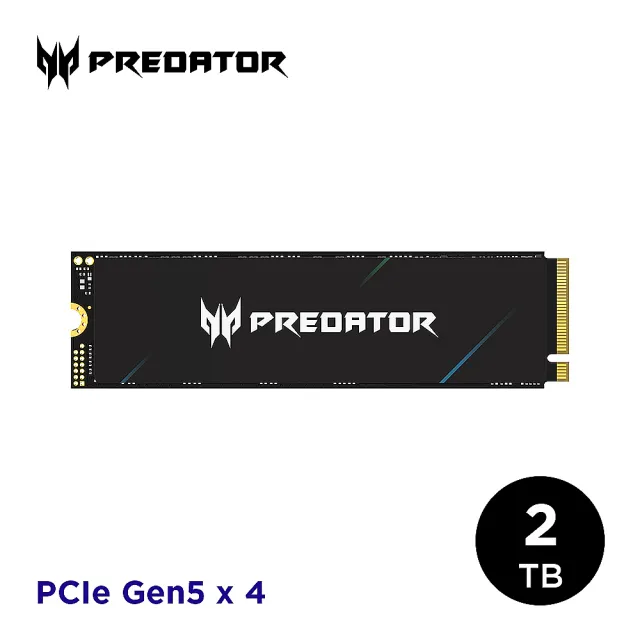 【Acer 宏碁】Acer Predator GM9 2TB M.2 PCIe Gen5 SSD固態硬碟(最高讀取14500MB/s)