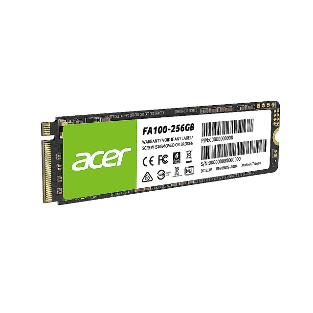 【Acer 宏碁】FA100 512GB M.2 PCIe Gen3 ssd固態硬碟 5年保固(最高讀取3200MB/s)