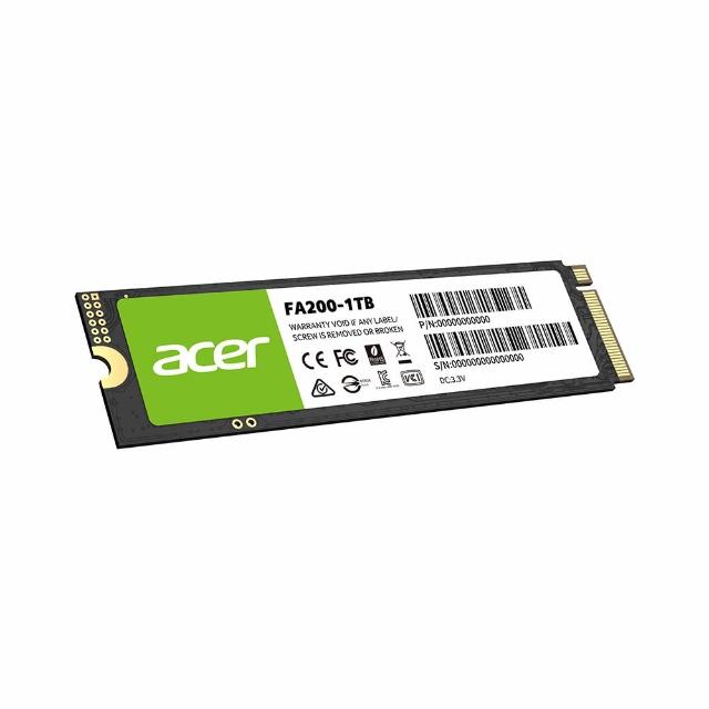 【Acer 宏碁】FA200 1TB QLC M.2 PCIe Gen4 ssd固態硬碟 5年保固(最高讀取7200MB/s)
