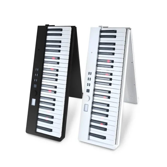 【Konix】88鍵摺疊式電子鋼琴 Midistorm(LED智慧燈光學習 可攜式電子琴 MIDI鍵盤魔光琴)