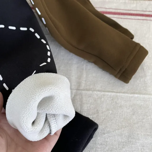 【橘魔法】虛線造型刷絨內搭褲 兒童 男童 女童 童裝 厚長褲 打底褲 合身褲 長褲 安全褲 褲子