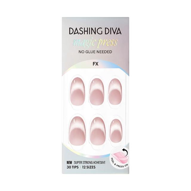 【DASHING DIVA】magic press 造型設計美甲片30入_陶土暖棕 (貓眼 杏仁甲)