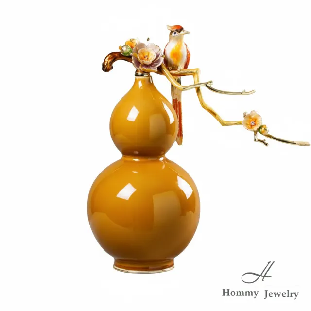 【幸福珠寶】母親節禮物 金福雙生・花鳥葫蘆藝品