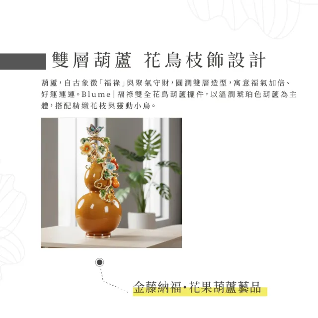 【幸福珠寶】母親節禮物  金藤納福・花果葫蘆藝品
