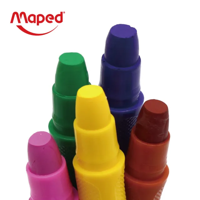 【Maped】超滑順水溶性蠟筆10色|兒童蠟筆 絲滑蠟筆 旋轉蠟筆 畫玻璃 可水洗