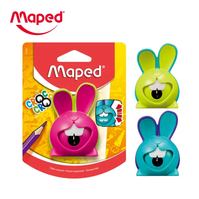 【Maped】查克兔單孔筆削-背卡款/顏色隨機(削筆器 削鉛筆 班級獎品 捲筆刀)