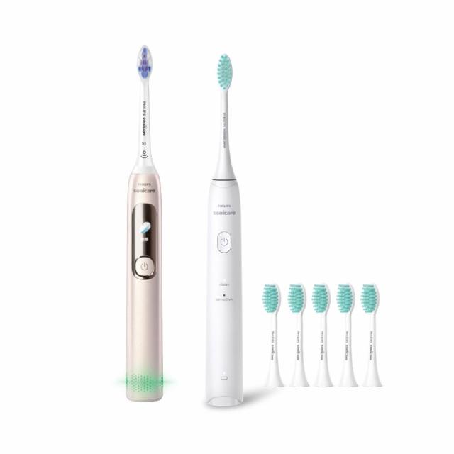 【Philips 飛利浦】官方直營 新品上市Sonicare抗敏Pro 鑽石智能音波電動牙刷/護敏刷HX3892/02+HX2421/02
