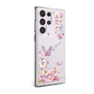 【apbs】Samsung S26/S25/S24/S23/S22系列 輕薄軍規防摔水晶彩鑽手機殼(迷蝶香)