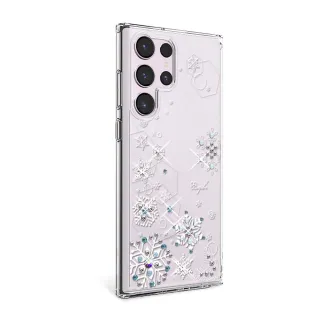 【apbs】Samsung S26/S25/S24/S23/S22系列 輕薄軍規防摔水晶彩鑽手機殼(紛飛雪)