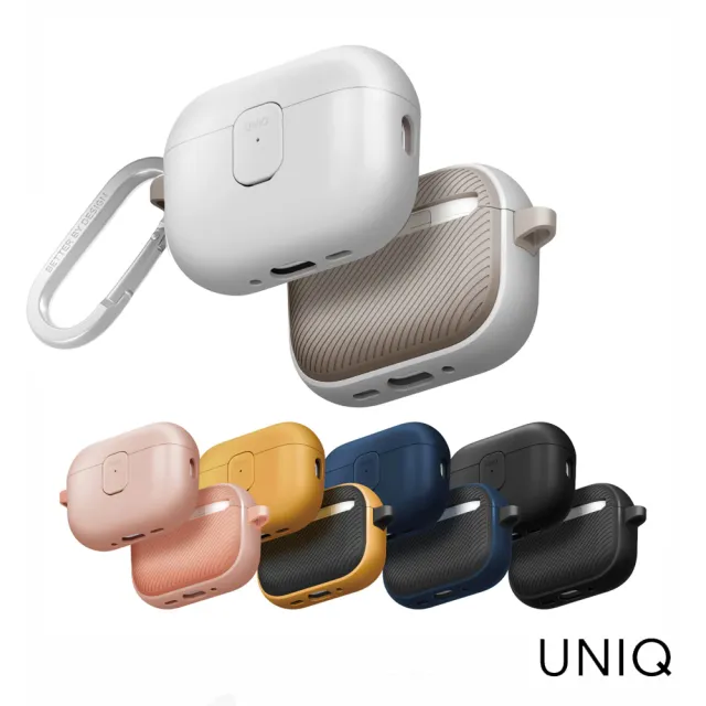 【UNIQ】AirPods Pro 3 Clyde 卡扣式雙料保護套 附登山扣