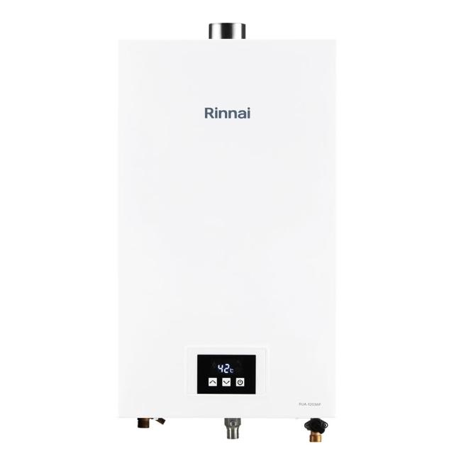 Rinnai林內牌 RUA-1203WF Rinnai 林內 RUA-1203WF 瓦斯熱水器,採用FE強制排氣式設計,機械控溫精準控制水溫,電熱管加熱快速升溫。能源效率第二級,適閤家庭使用,110V電壓,BSMI許可字號R41095,1年保固。穩定供熱,安全可靠,是高效瓦斯熱水器的首選。